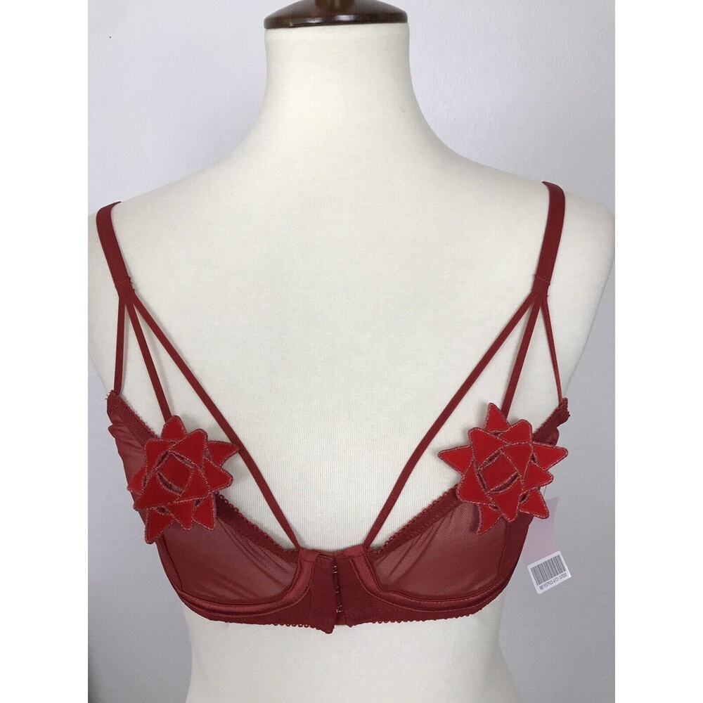 Fenty X Savage Lingerie Sheer Floral Embroidered Underwire Bra